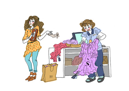 a major problem of modern society, cartoon of the power trip problems vector illustration.のイラスト素材