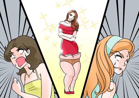 Vector - Lookism, appearance-oriented society concept cartoon illustration.のイラスト素材