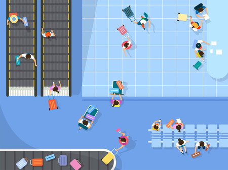 Top view of summer vacation illustration. Design for seasonal holidaysのイラスト素材