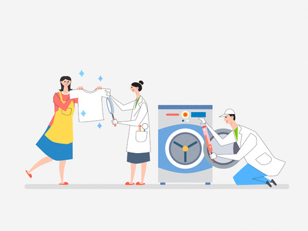 Vector - various renting products, water purifier, mattress, car, massage chair and so on vector illustration. it can be inspected and serviced regularly by companies.のイラスト素材
