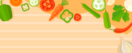 Vector - Flat style frame design with shopping object on stripes. layout with copyspace illustration.のイラスト素材