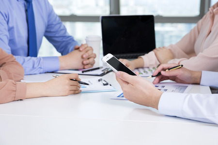 Hands of business people concept photo, Pictures of business people hands in office 120の写真素材