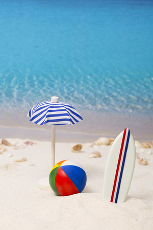 Summer holiday concept photo. vacation items and beach accessories in swimming pool or yellow background. 106の写真素材