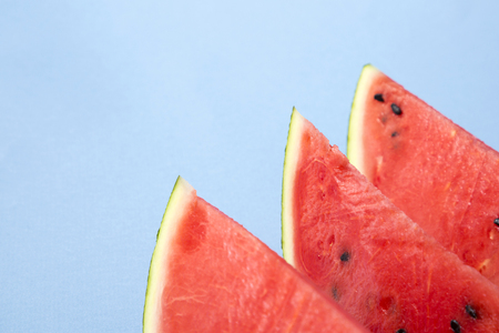 Delicious summer fruits object photo, tomato, oriental melon and watermelon 128の写真素材