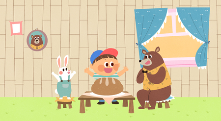 Vector - Children's dreams of a fairytale land, they living in a fairy story illustration 010の写真素材