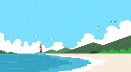 Vector - Natural scenery, spring, summer, fall and winter. Four seasons vector illustration 012の写真素材