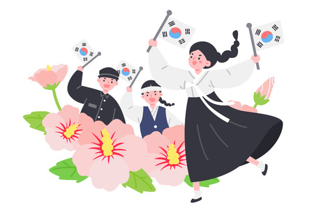 National flower of Korean for liberation day celebrationの写真素材