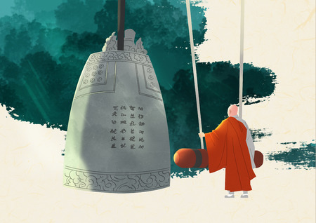 Buddha's Birthday illustrationの写真素材