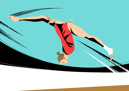 Various sports players with dynamic colorful scratched vector illustrationの写真素材