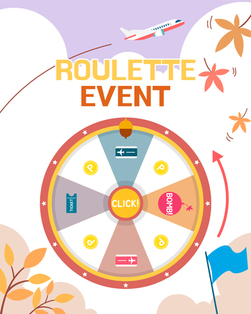 Shopping roulette event template design vector illustrationのイラスト素材