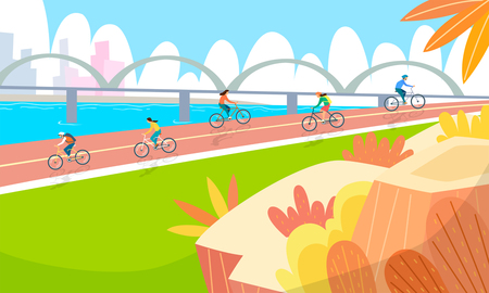 illustration of seasonal activities during summer and autumn time campingのイラスト素材