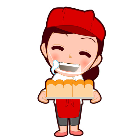 Set of professions cartoon characters detailed isolated on white background vector illustration 059のイラスト素材