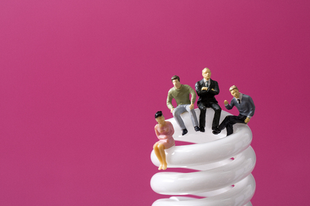 Light bulb glowing as Business idea concept with concept creative thinking and innovative solutions....