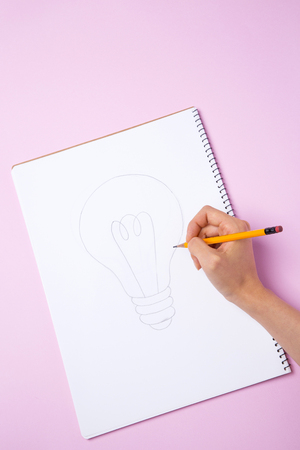 Light bulb glowing as Business idea concept with concept creative thinking and innovative solutions. 179の写真素材