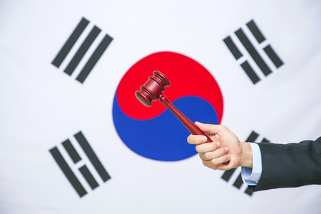 An emblem of Korea and Koreans concept, with national flag 'Taegukgi', national flower 'Rose of Sharon' and so on. 015の写真素材