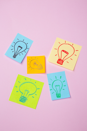 Light bulb glowing as Business idea concept with concept creative thinking and innovative solutions....