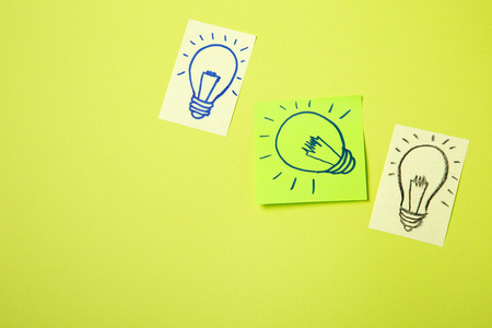Light bulb glowing as Business idea concept with concept creative thinking and innovative solutions. 118の写真素材