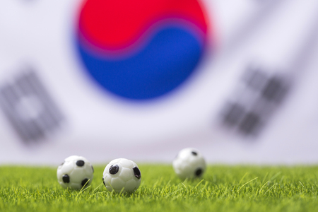 An emblem of Korea and Koreans concept, with national flag 'Taegukgi', national flower 'Rose of Sharon' and so on. 026の写真素材