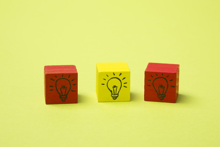 Light bulb glowing as Business idea concept with concept creative thinking and innovative solutions. 187の写真素材
