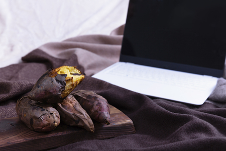 Winter objects concept photo. Christmas Ornament, clothes and accessories.の写真素材