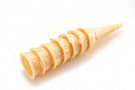 Ice cream cone isolated on a white backgroundの写真素材