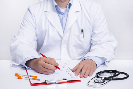 Hand motion of medical staff with medical instruments photo.の写真素材