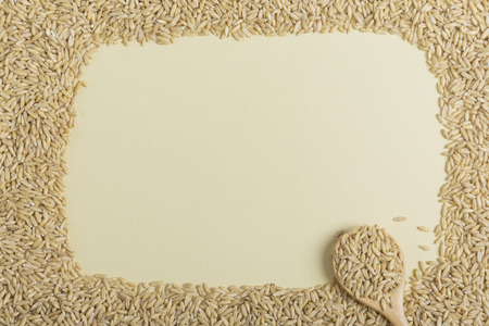 Healthy ingredients concept, lots of grains close-up isolated photoの写真素材