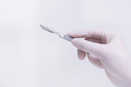 Hand motion of medical staff with medical instruments photo.の写真素材