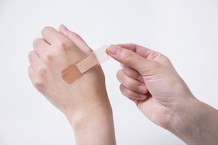 Hand motion of medical staff with medical instruments photo.の写真素材