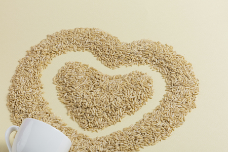 Healthy ingredients concept, lots of grains close-up isolated photoの写真素材