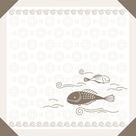 Korean traditional vector background.のイラスト素材