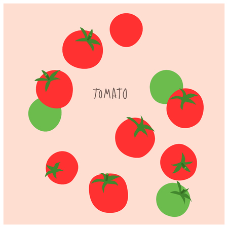 Simple tomato vector illustration.のイラスト素材