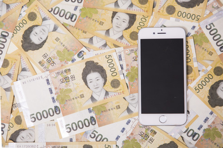 Household budget concept, home budget planning expenses and target money saving props photo 065の写真素材