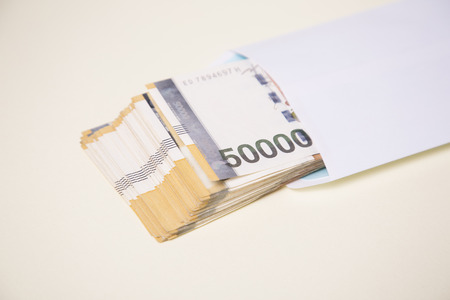 Household budget concept, home budget planning expenses and target money saving props photo 039の写真素材