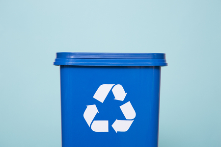 Recycling concept, Garbage for recycling with recycling symbol. Environmental protection concept photo.の写真素材