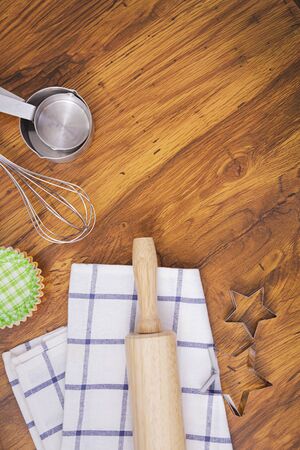 Homemade pastry for Bakery concept, baking in the kitchen and ingredients for baking-...