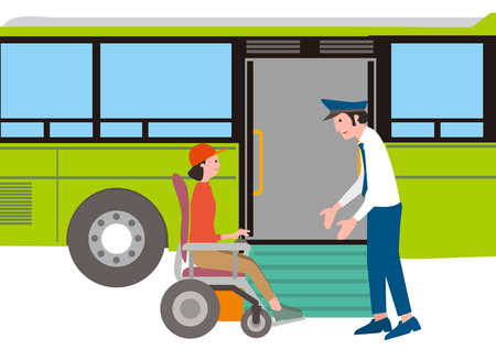 Social welfare, illustration for welfare for the handicapped.のイラスト素材