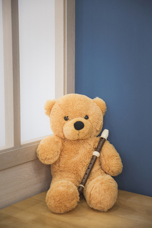 Teddy bear's daily routineの写真素材