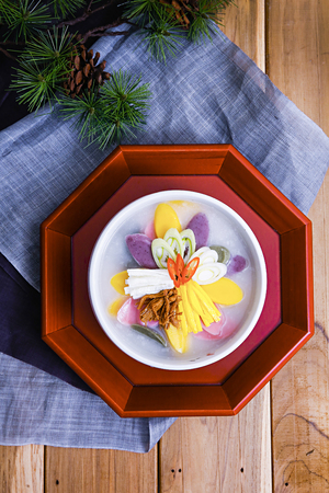 Korean  âs food Tteokguk, rice-cake soupの写真素材