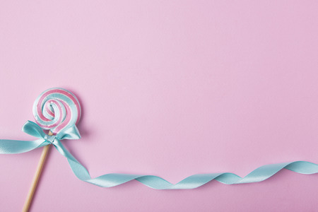 Sweet love, Valentine's day. Heart shaped candy, chocolate, macaroons and rose.の写真素材