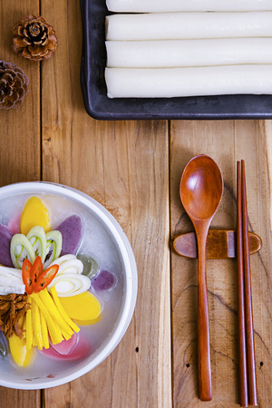 Korean  âs food Tteokguk, rice-cake soupの写真素材