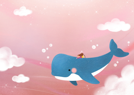 Imagination concept, Kids are dreaming of their dream and hope illustration.の写真素材