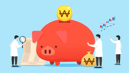 Concept of Physical and Life Research vector illustrationのイラスト素材
