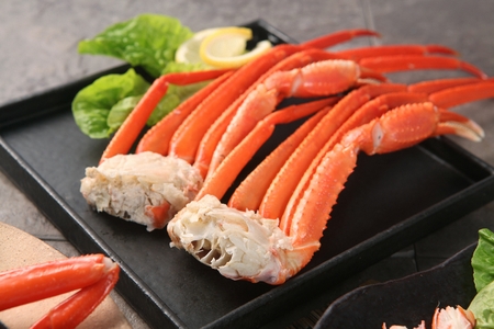 steamed king crab legs on plate