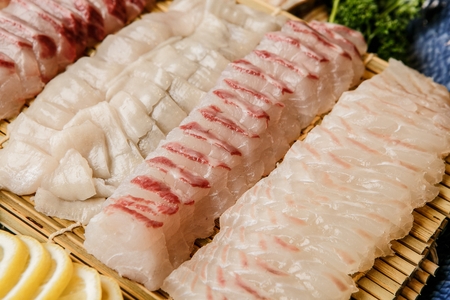 assorted sashimi on plate