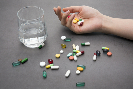 Medicine, health care both mentally and physically as medical conceptの写真素材
