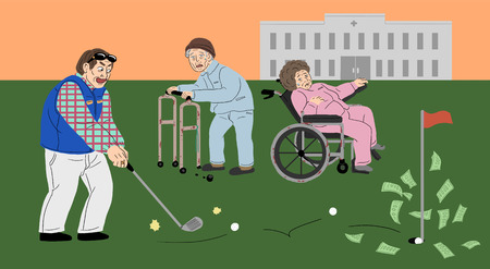 Corruption bribe concept illustration 010の写真素材