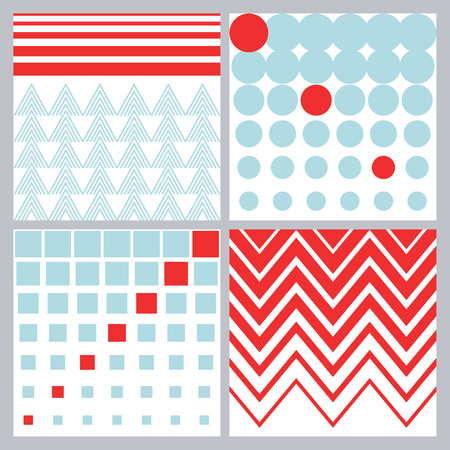Colorful geometric vector pattern setのイラスト素材