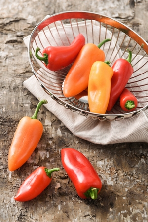 mini pinocchio paprika on plateの写真素材