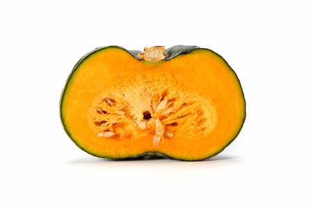 half a sweet pumpkinの写真素材